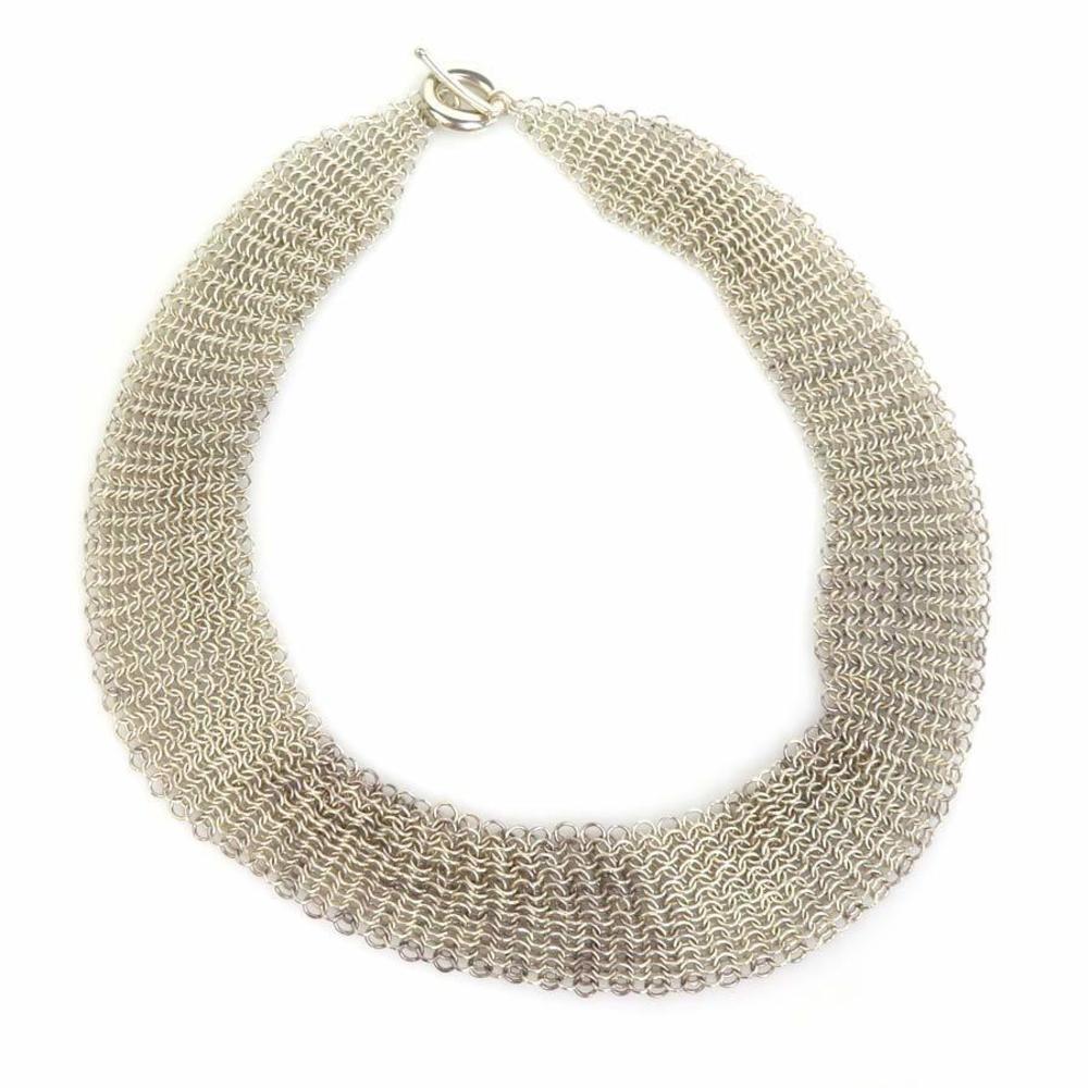 Tiffany Choker Somerset Mesh Necklace Silver